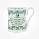 Shakespeare "Good Night, Good Night" Green Tankard Mug