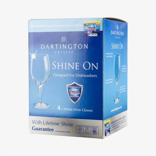 FINISH SHINE ON White Wine Glass 4 packs