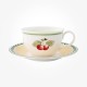 Charm & Breakfast French Garden Saucer White Coffee Cup XL