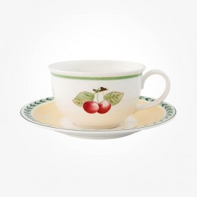 Charm & Breakfast French Garden White coffee cup XL