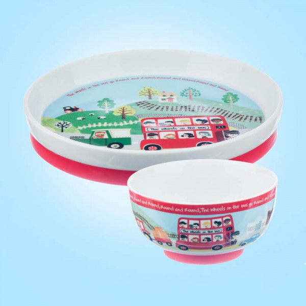 Little Rhymes Wheels on the bus Silicone footed Set