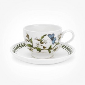 Portmeirion Botanic Garden Teacup/Saucer (T) New White Campion