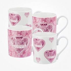 Churchill Made with Love Larch Mug set of 4 Mug gift box
