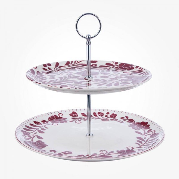 2 Tiered Cake Stand ROMANY HEART