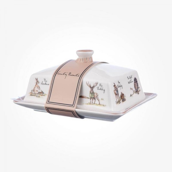 Country Pursuits Butter Dish with Lid