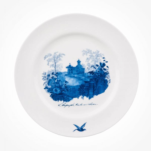 Aynsley Archive Blue Sweet Plate 3 Arbour