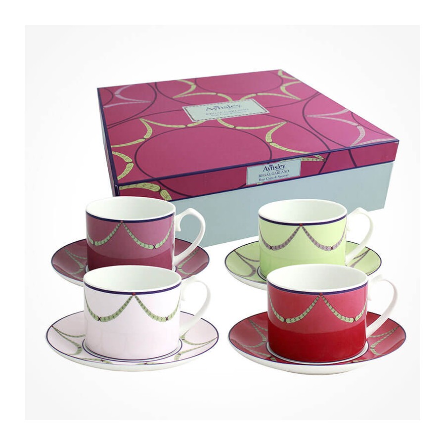 Regal Cups and Saucer Garland Gift Box Set