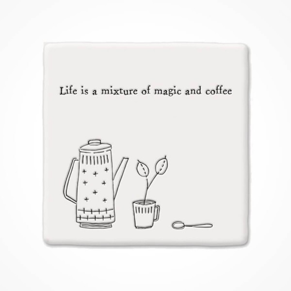 Square Coaster Magic and coffee