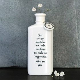 Flat porcelain bottle-You are my sunshine
