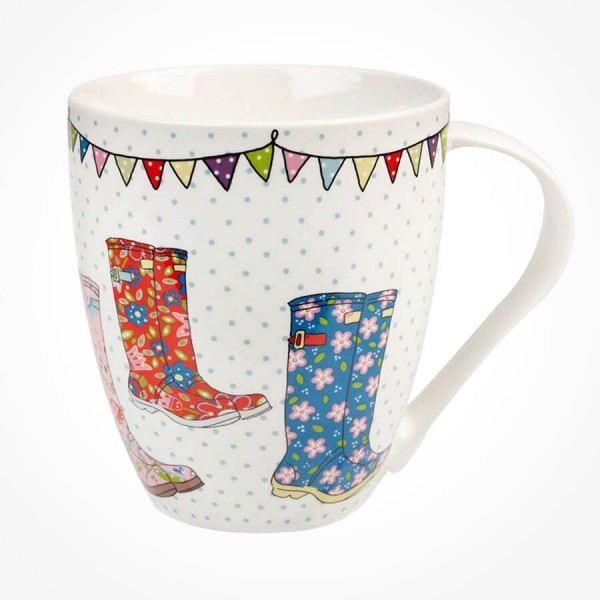 Caravan Trail Festival Wellies Crush mug