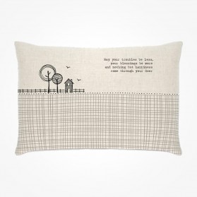 East of India Long Cushion May your troubles be less