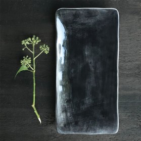 Painted trinket dish Black wash 20cm Gift Box