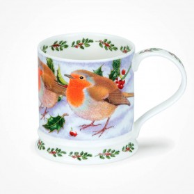 Dunoon IONA Festive Birds Robin Christmas Mug