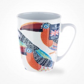 Queens Couture Paradise Birds Toucans Oak Mug