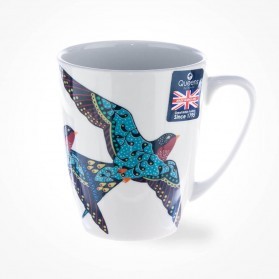 Queens Couture Paradise Birds Swallow Oak Mug