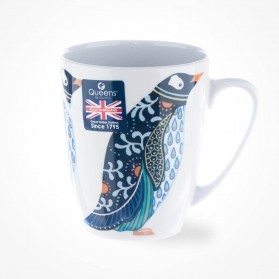 Queens Couture Paradise Birds Penguin Oak Mug