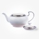 Aynsley Empress White & Platinum Teapot