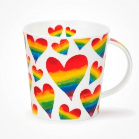 Dunoon Cairngorm mug Rainbow Hearts