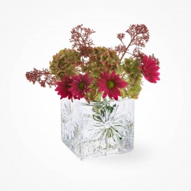 Dartington Marguerite Square Vase Clear