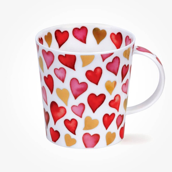 Dunoon Mugs Lomond Lovehearts Red