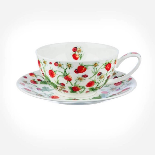 Dovedale & Strawberry Tea For One Cup & Saucer Gift Box