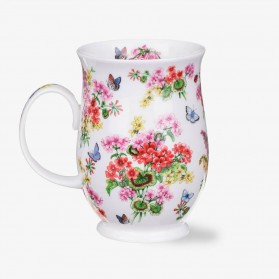 Dunoon Mugs Suffolk Flower Garden red