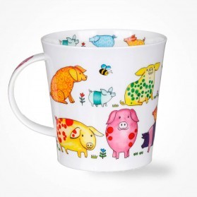 Dunoon mugs Cairngorm Bright Bunch Pig