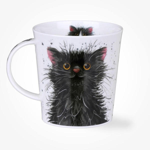 Dunoon Mugs Lomond Catter Splatter Black & White