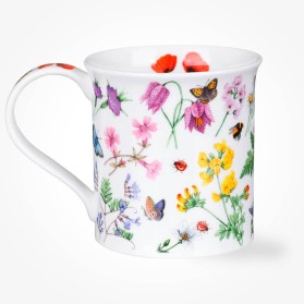 Dunoon Bute Red Poppy Wild Flowers Mug | Fine Bone China