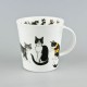 Cat Mug Dunoon Cairngorm Paws for Thought Black & White