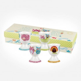 The Owl & The Pussy Cat Set of 4 Cat Egg cups