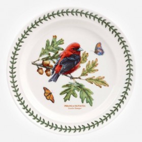 Botanic Garden Birds 10 inch Dinner Plate Scarlet Tanager