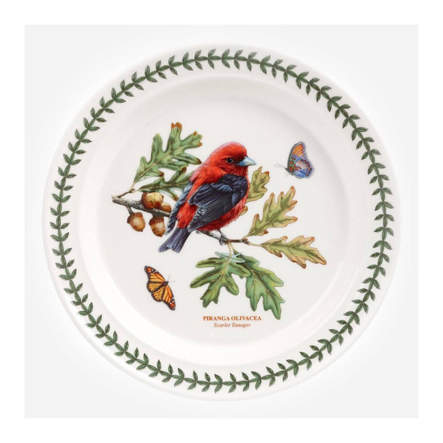 Botanic Garden Birds 10 inch Dinner Plate Scarlet Tanager