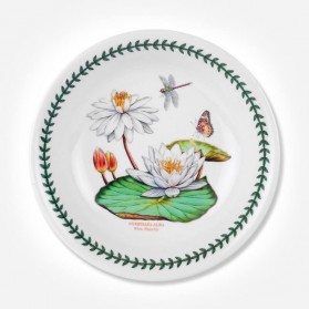 Exotic Botanic Garden 8 inch Pasta Bowl White Water Lily