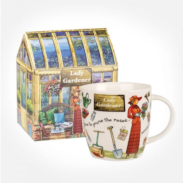 At Your Leisure The Lady Gardener mug in giftbox